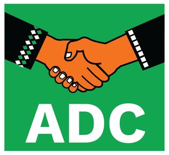 ADC stalwarts advice party to issue official statement on Adamawa protest . African Democratic Congress logo (1)