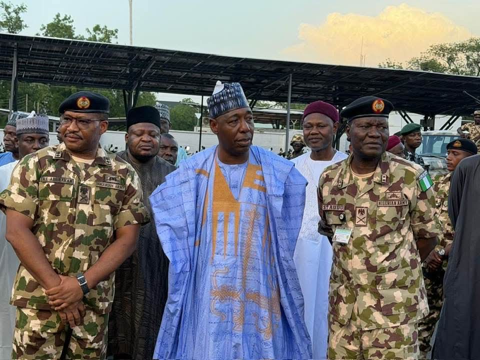 Democracy Day: Zulum gives 2 MRAPs, other logistics to Army, celebrates with IDPs FB IMG 1781292401189