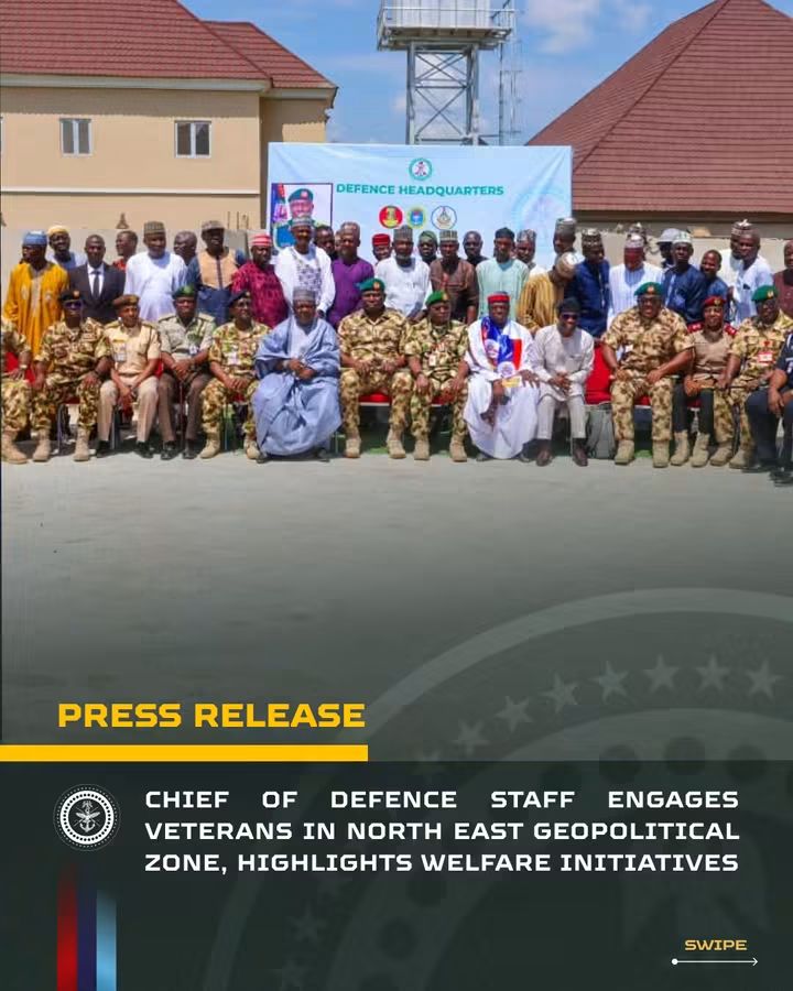 CHIEF OF DEFENCE STAFF ENGAGES VETERANS IN NORTH EAST GEOPOLITICAL ZONE, HIGHLIGHTS WELFARE INITIATIVES FB IMG 1787254452398