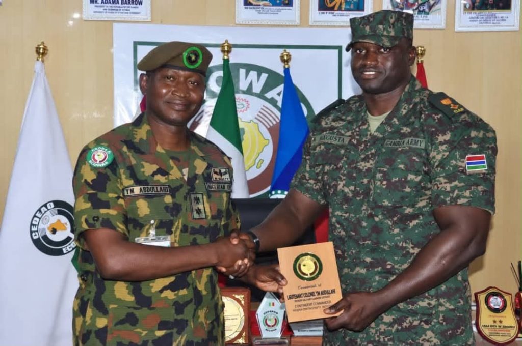 ECOMIG DEPUTY FORCE COMMANDER CHARGES NEWLY PROMOTED CAPTAIN TO REMAIN FOCUSED ON TASK AHEAD…. Colonel IA Akabike FB IMG 1789198525745