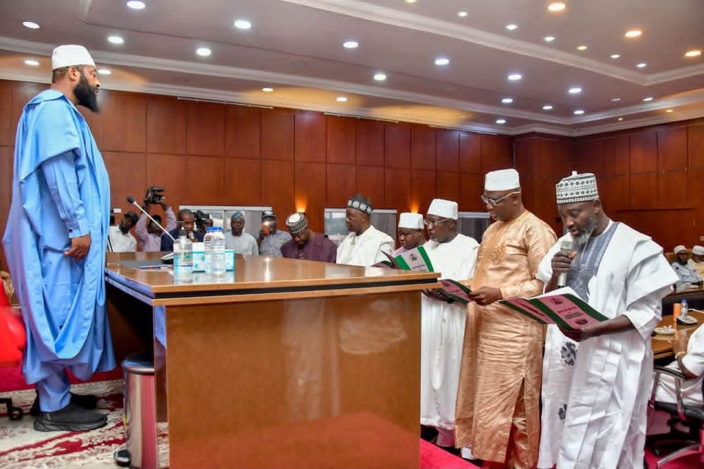 GOV. BAGO SWEARS IN SIX NEW COMMISSIONERS, TASKS THEM ON DILIGENCE. FB IMG