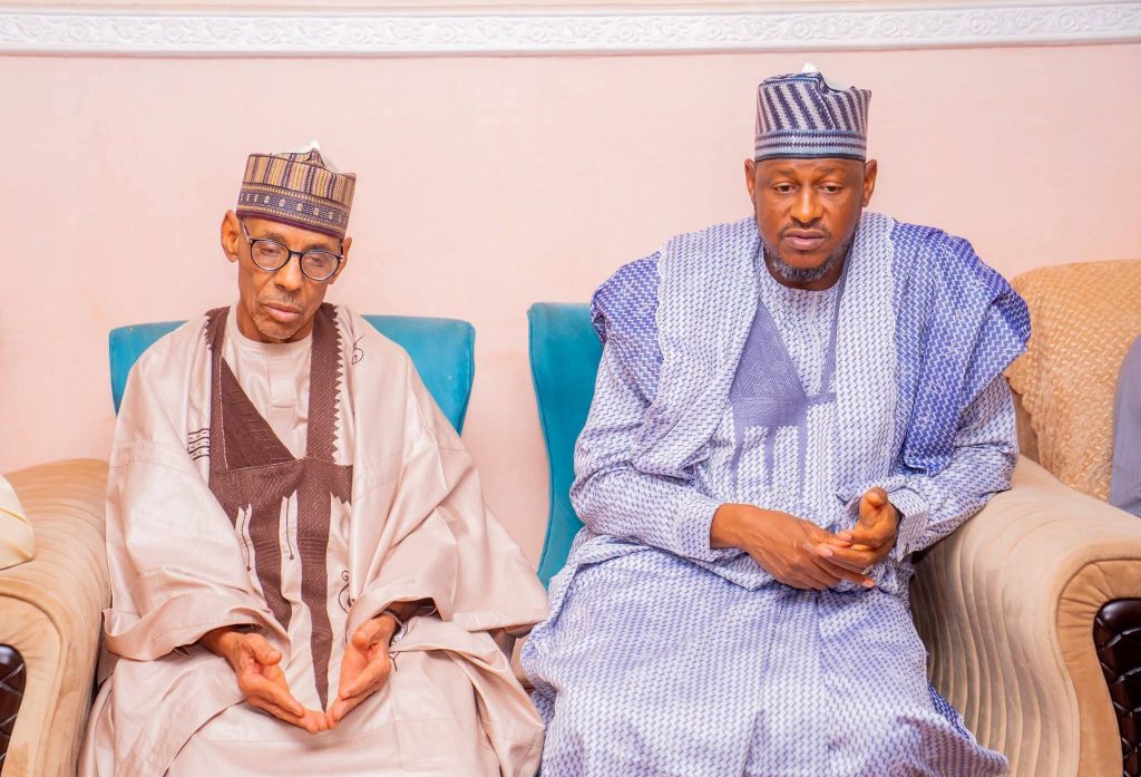 Governor Dikko Radda pays condolence visit to the family of Late Nafiu Baba Ahmed in Kaduna. FB IMG
