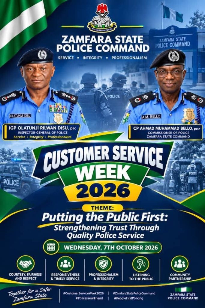 ZAMFARA POLICE MARK 2026 CUSTOMER SERVICE WEEK, CP BELLO REAFFIRMS COMMITMENT TO CITIZEN-CENTRED POLICING FB IMG