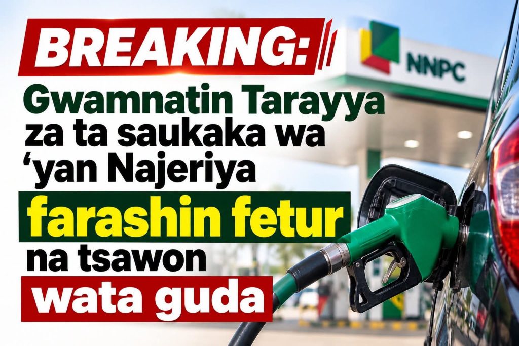 Babban Labari,Gwamnatin Tarayya za ta rage farashin fetur a gidajen NNPCL na wata guda FB IMG