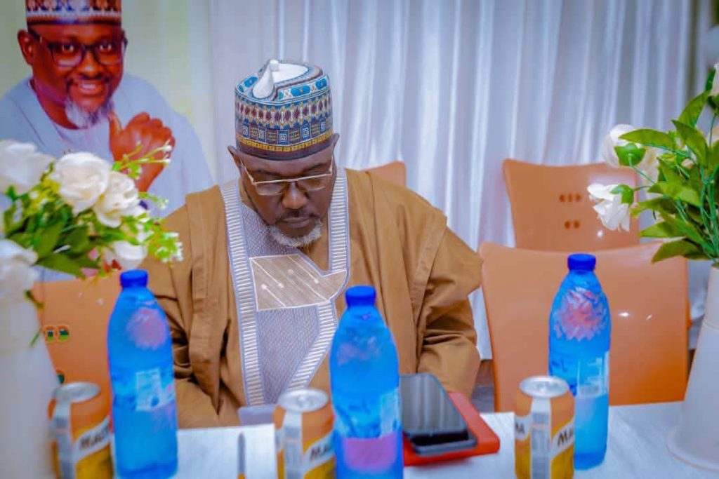 JAGA’S ROUTINE: CHAIRMAN JAGA PRESIDES OVER 19TH EXECUTIVE COUNCIL MEETING, RECEIVES NIPSS DELEGATION ON STRATEGIC ASSESSMENT. FB IMG