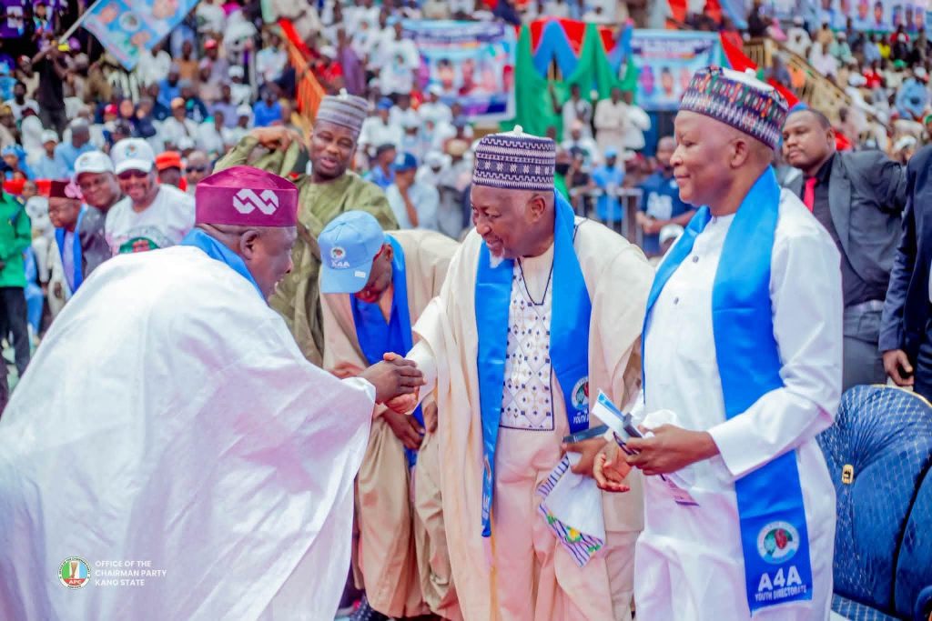 AREWA FOR ASIWAJU INAUGURATES 528 YOUTH AMBASSADORS IN KANO STATE, PAYS COURTESY VISIT TO GOVERNOR ABBA KABIR YUSUF FB IMG