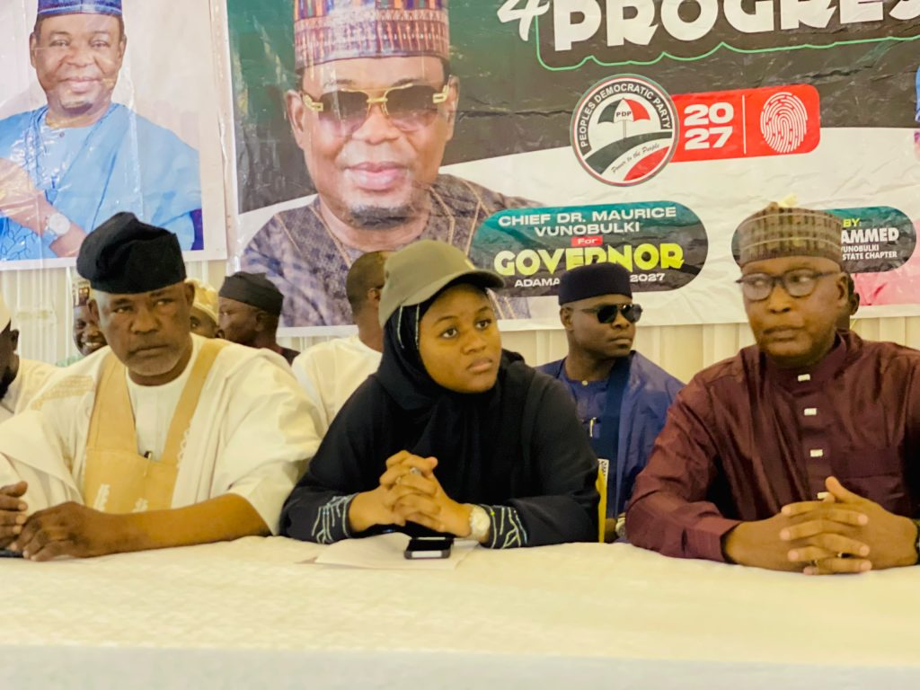 Adamawa PDP guber-candidate presents running mate,Director General of campaign org. IMG 20260730 WA0034